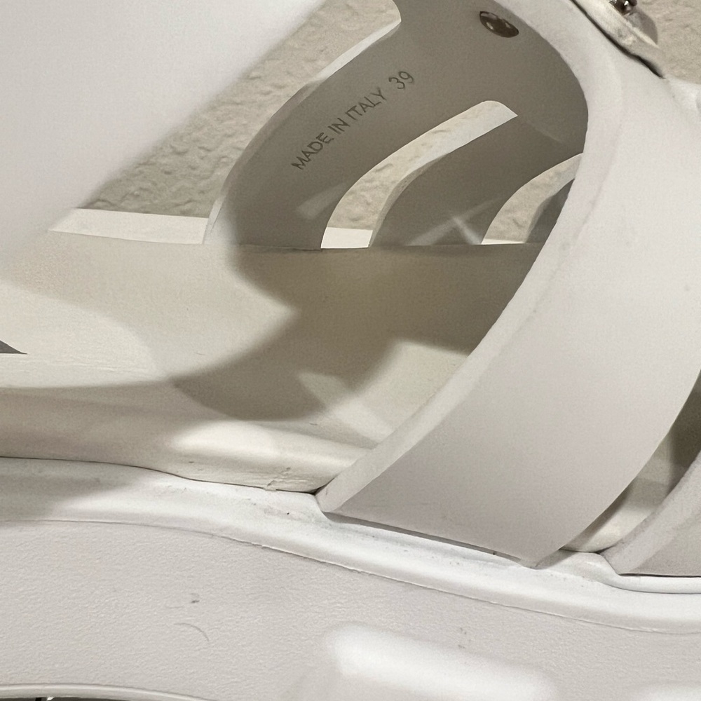 Prada Women White Leather Sandals - Picture 4 of 6